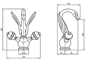 Смеситель для раковины Migliore Luxor 27191 купить в интернет-магазине сантехники Sanbest