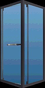 Душевая дверь Vincea Stile VSS1-2ST9090CLB 90 стекло прозрачное/профиль черный купить в интернет-магазине Sanbest