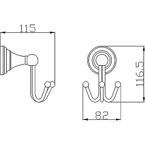 Крючок Rav Slezak Morava MKA0105B белый купить в интернет-магазине сантехники Sanbest