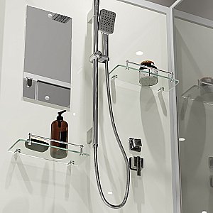 Душевая кабина Niagara Standart ST100/15Q/BK 100х100 стекло прозрачное/профиль белый купить в интернет-магазине Sanbest