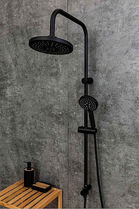 Душевая система Orange O-Shower OW02b черный матовый купить в интернет-магазине сантехники Sanbest