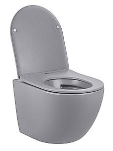 Унитаз подвесной Vincea Globo VT1-14SMG безободковый, с крышкой микролифт, серый матовый купить в интернет-магазине Sanbest