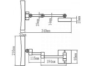 Зеркало косметическое Aquanet Lvyi 1802D купить в интернет-магазине сантехники Sanbest