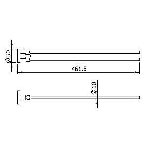 Полотенцедержатель Langberger Burano 11008C купить в интернет-магазине сантехники Sanbest