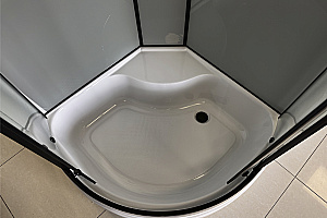 Душевая кабина Royal Bath FATO RB 90CK-TG-BL 90x90 стекло прозрачное/профиль черный купить в интернет-магазине Sanbest