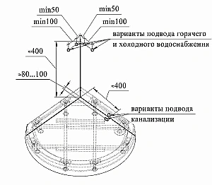 Душевая кабина Радомир Стронг 110х110 без крыши, стекло прозрачное/профиль белый купить в интернет-магазине Sanbest
