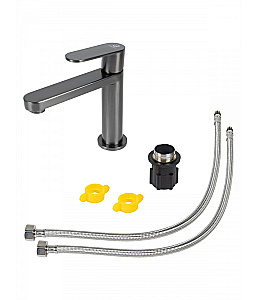 Cмеситель для раковины Agger Sweet A2702155 оружейная сталь матовая купить в интернет-магазине сантехники Sanbest