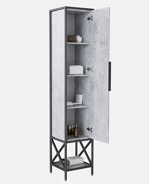 Пенал Mixline БРУКЛИН 543944 38 бетон для ванной в интернет-магазине сантехники Sanbest