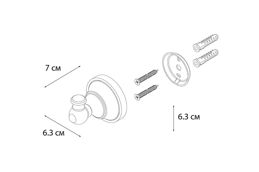 Крючок FIXSEN BOGEMA FX-78505 купить в интернет-магазине сантехники Sanbest