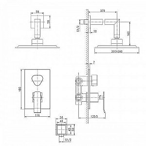 Душевая система Lemark Contest LM5829CW Белый Хром купить в интернет-магазине сантехники Sanbest