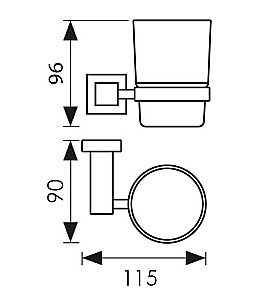 Стакан Kaiser KH-4305 бронза купить в интернет-магазине сантехники Sanbest