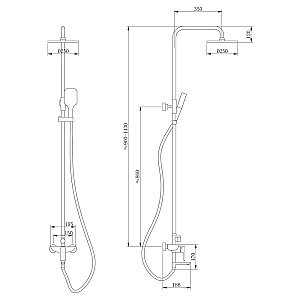 Душевая система ABBER Weiss Insel AF8016FWL белый матовый купить в интернет-магазине сантехники Sanbest