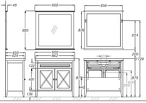 Тумба с раковиной Опадирис Палермо 90 белая матовая для ванной в интернет-магазине Sanbest