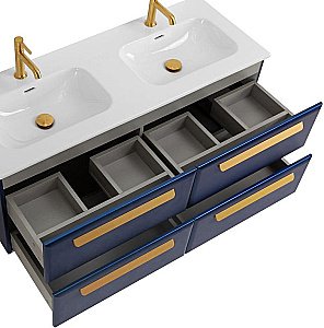 Тумба с раковиной Cezares ECO-CER-N 120 ECO-CER-N-1200-4C-SO-2-SPF-P сапфир для ванной в интернет-магазине Sanbest