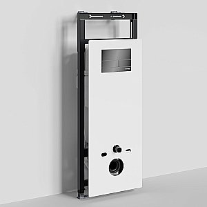 Инсталляция для унитаза WasserKraft Salm 27TLT.010.ME.WH.PB04 с черной глянцевой кнопкой купить в интернет-магазине сантехники Sanbest