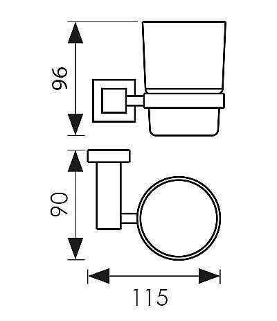 Стакан Kaiser KH-4305 бронза купить в интернет-магазине сантехники Sanbest