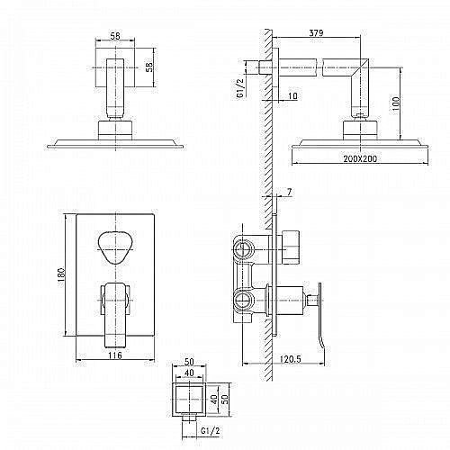 Душевая система Lemark Contest LM5829CW Белый Хром купить в интернет-магазине сантехники Sanbest
