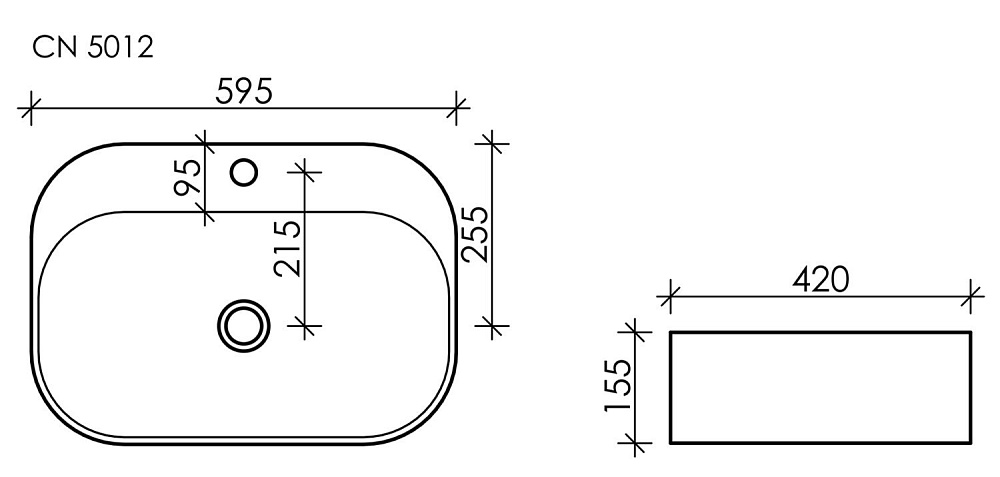 Раковина накладная Ceramica Nova Element CN5012 купить в интернет-магазине Sanbest