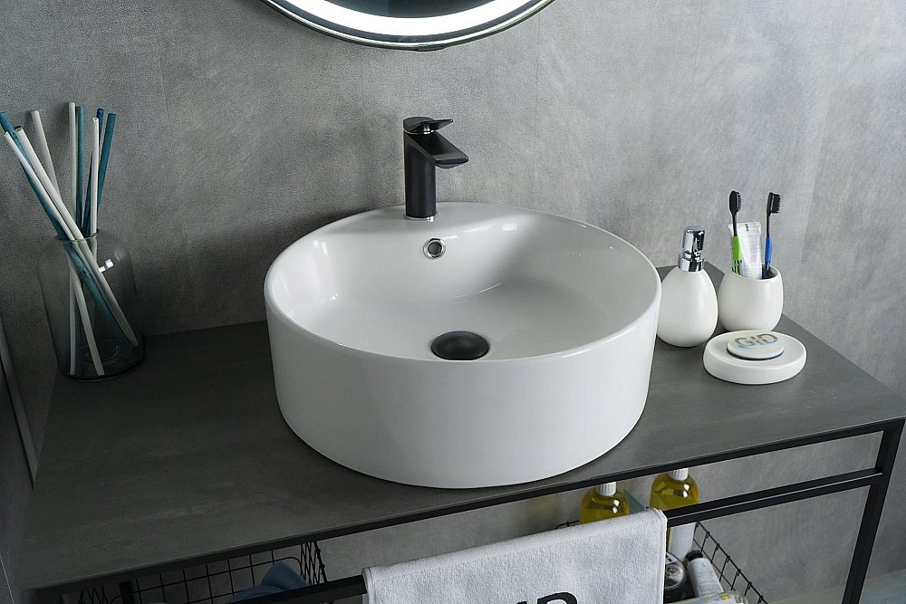 Раковина накладная Gid Esfera 46 N9008b 51104 белая купить в интернет-магазине Sanbest