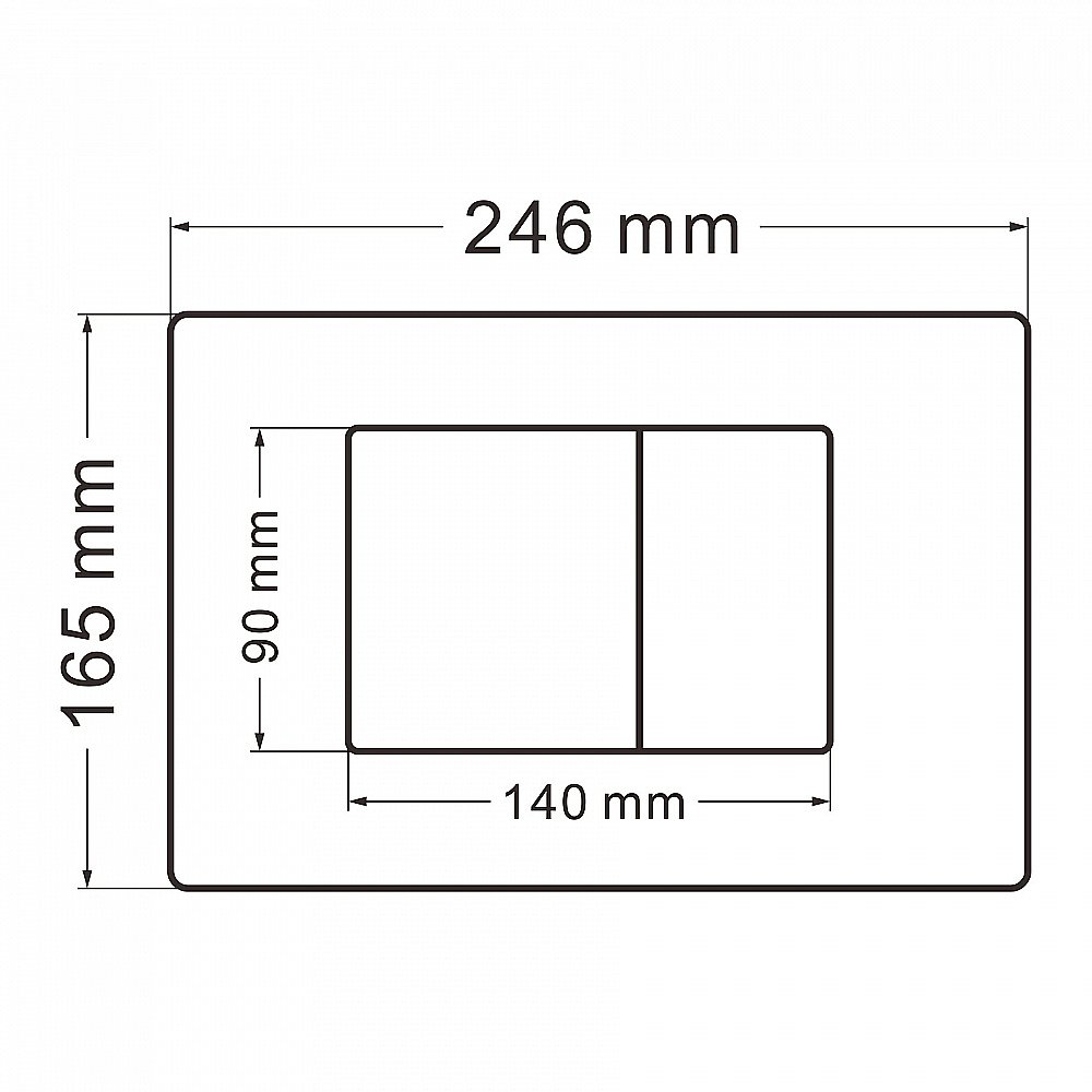 Кнопка для инсталляции ABBER AC0120 хром купить в интернет-магазине сантехники Sanbest
