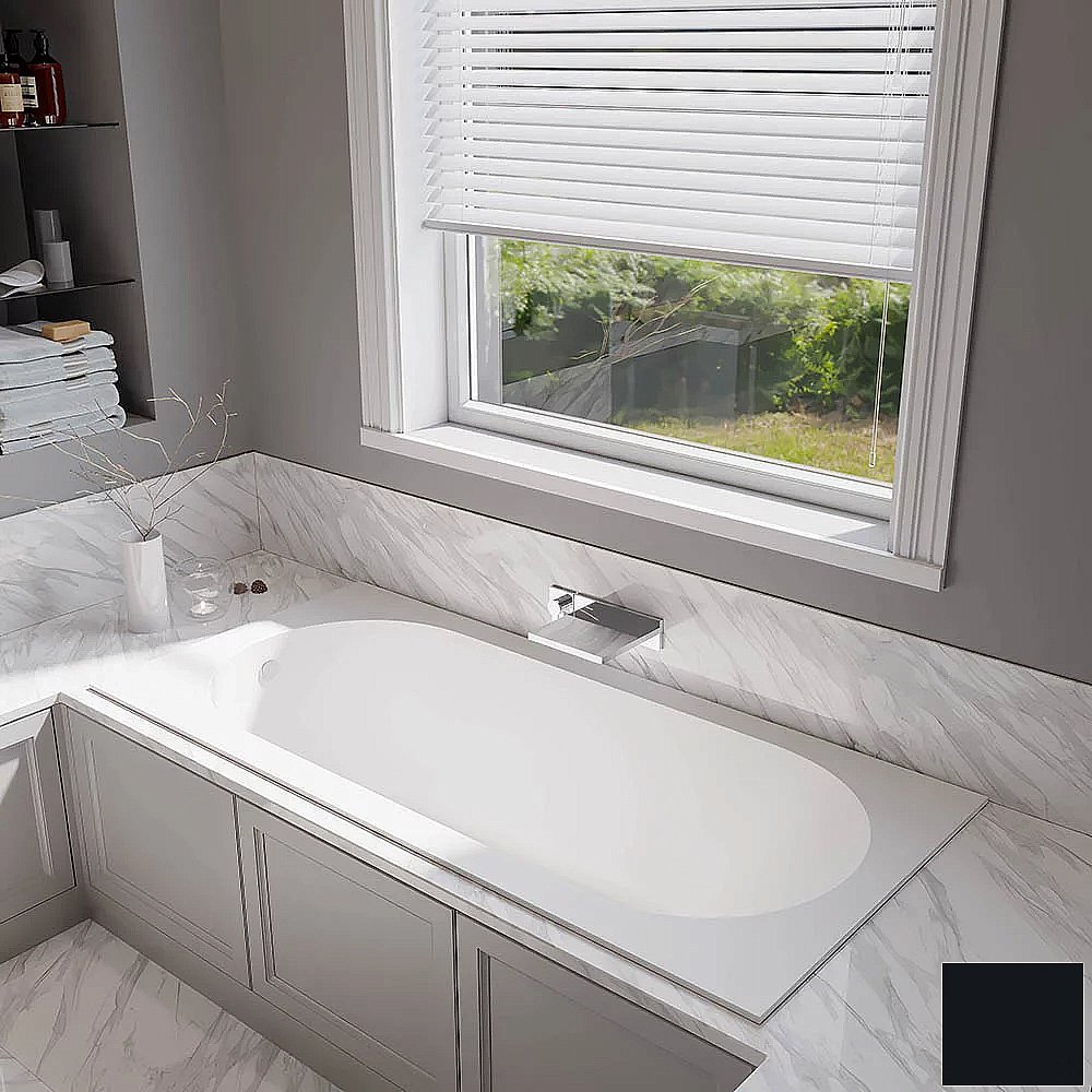 Ванна из искусственного камня Veconi Stampo Slim STMSLIM18080B 180х80 черная купить в интернет-магазине Sanbest