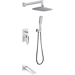 Душевая система Boheme Venturo 374-W-2 белый/хром купить в интернет-магазине сантехники Sanbest