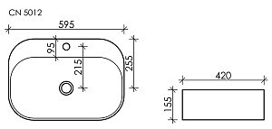 Раковина накладная Ceramica Nova Element CN5012 купить в интернет-магазине Sanbest