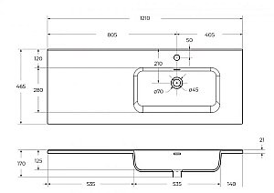 Тумба с раковиной BelBagno ETNA-1200-2C-1A-SO-BL Bianco Lucido для ванной в интернет-магазине Sanbest
