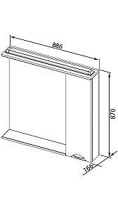 Зеркало со шкафом Aquanet Гретта 90 венге/белый в ванную от интернет-магазине сантехники Sanbest