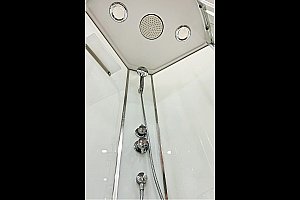 Душевая кабина Royal Bath FATO RB 100CK-T-CH 100 стекло прозрачное/профиль хром купить в интернет-магазине Sanbest