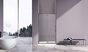 Душевая дверь Vincea Slim-N VDP-4SN100CLGM 100 профиль вороненая сталь/стекло прозрачное купить в интернет-магазине Sanbest