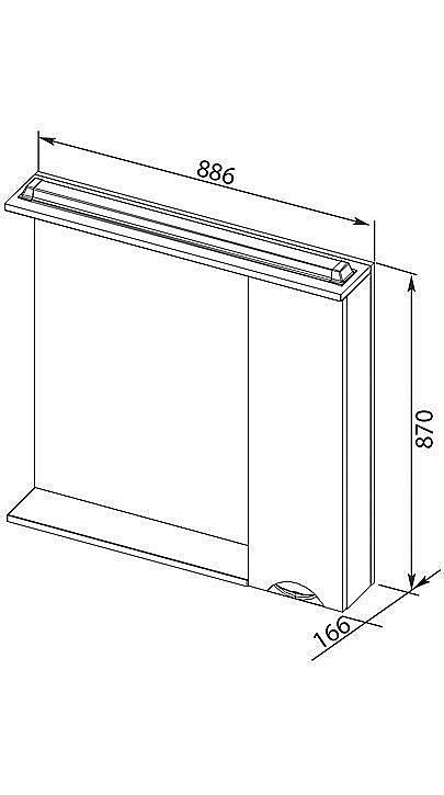 Зеркало со шкафом Aquanet Гретта 90 венге/белый в ванную от интернет-магазине сантехники Sanbest