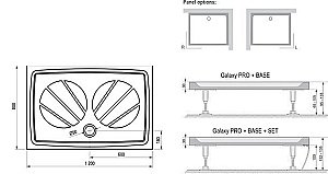 Душевой поддон Ravak Galaxy Pro Gigant 120x80 купить в интернет-магазине Sanbest