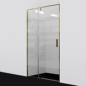 Душевая дверь WasserKRAFT Aisch 55P12 100 стекло прозрачное/профиль золото купить в интернет-магазине Sanbest