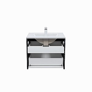 Тумба с раковиной Iddis Cloud CLO60B0i95K 60 белая матовая/черный мрамор для ванной в интернет-магазине Sanbest