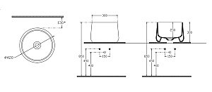 Раковина ISVEA Allegro 42 10AL66042-2U терракотовый матовый купить в интернет-магазине Sanbest