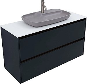 Тумба с раковиной Allen Brau Activity 120 1.34015.AM антрацит матовый/олива брашированная для ванной в интернет-магазине Sanbest