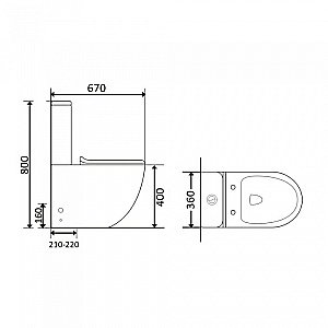Унитаз Orange C05-000w с бачком, с крышкой микролифт купить в интернет-магазине Sanbest