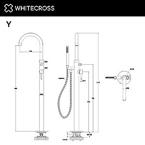 Смеситель для ванны WhiteCross Y Y1233GLB матовое золото купить в интернет-магазине сантехники Sanbest