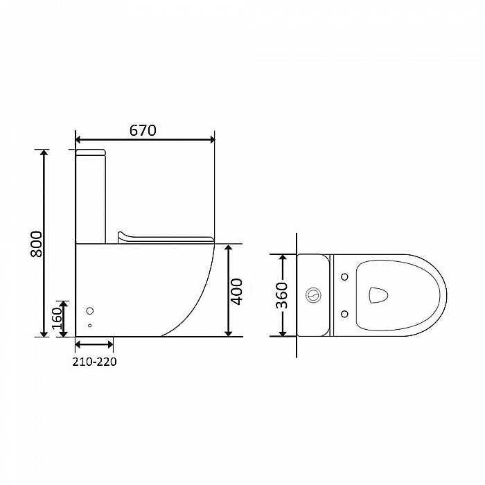 Унитаз Orange C05-000w с бачком, с крышкой микролифт купить в интернет-магазине Sanbest
