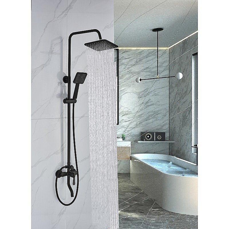 Душевая система Boch Mann ECO Quadro Black BM8427 черная купить в интернет-магазине сантехники Sanbest