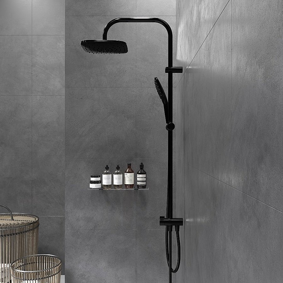Душевая система Damixa Origin Evo 978200300 черная матовая купить в интернет-магазине сантехники Sanbest