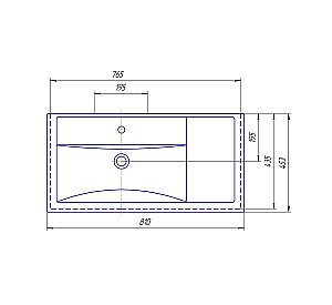 Тумба с раковиной Grossman Флай 80 серая/дуб сонома для ванной в интернет-магазине Sanbest