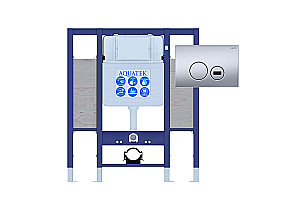 Инсталляция для унитаза Aquatek Sensor INSE-0000002.36 кнопка хром купить в интернет-магазине сантехники Sanbest