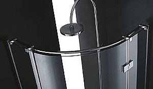 Душевой уголок Cezares Bergamo 100х100 BERGAMO-R-1-100-ARCO стекло прозрачное/профиль хром купить в интернет-магазине Sanbest