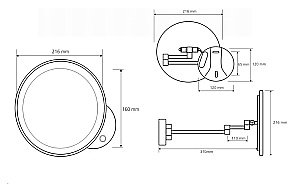 Зеркало косметическое Bemeta 112101149 хром купить в интернет-магазине сантехники Sanbest