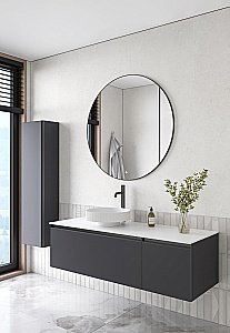 Тумба с раковиной и столешницей Armadi Art QUATRO 2 140 ANTHRACITE/профиль ANTHRACITE для ванной в интернет-магазине Sanbest