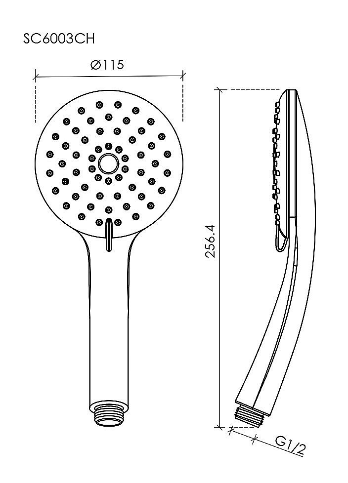 Душевая лейка Sancos Lotus SC6003CH хром купить в интернет-магазине сантехники Sanbest