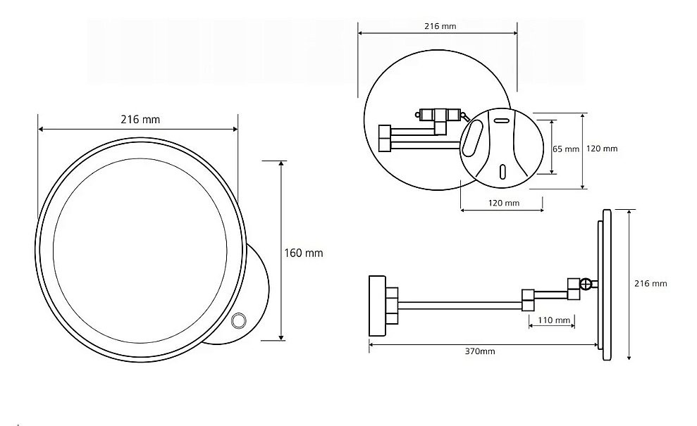 Зеркало косметическое Bemeta 112101149 хром купить в интернет-магазине сантехники Sanbest