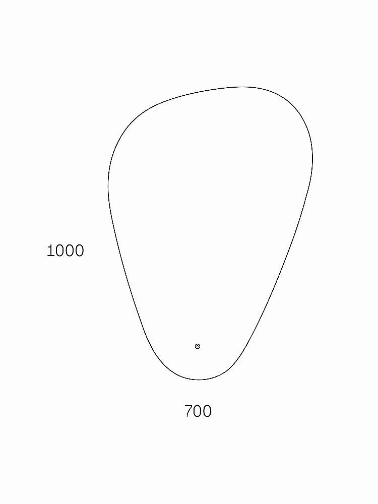 Зеркало Taliente Zled TA-Zled-V70100 70 в ванную от интернет-магазине сантехники Sanbest